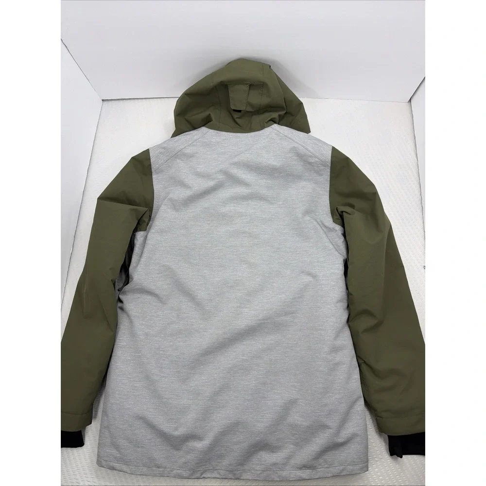 Quiksilver Ridge Youth XL Snow Jacket 10K DryFlight Gray Heather Olive EUC